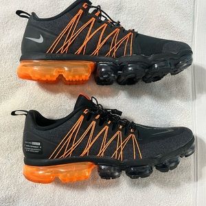 Nike Men’s Air VaporMax Run Utility ‘Black Orange’ Size 13 PRE-OWNED